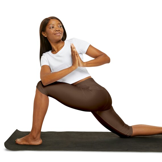 Brown Yoga Capri Leggings