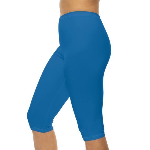 French Blue Womens Capri Leggings (AOP)