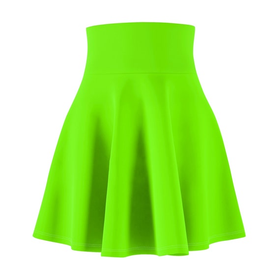 Women's Chartreuse Skater Skirt