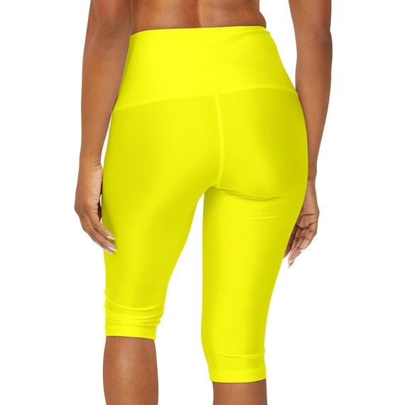 Yellow Yoga Capri Leggings