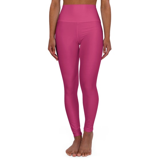 Pink Yarrow High Waisted Yoga Leggings