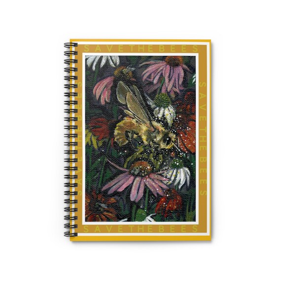 Save The Bees Spiral Notebook - Ruled Line