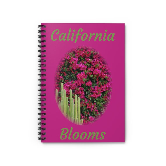 California Blooms Spiral Notebook - Ruled Line