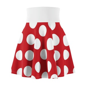 Red Polka Dot Women&#39;s Skater Skirt