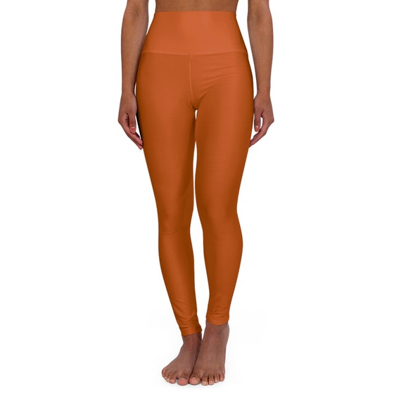 Burnt Orange High Waisted Yoga Leggings