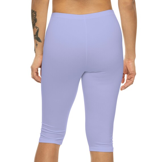 Periwinkle Womens Capri Leggings AOP 