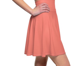 Women's Coral Pink Skater Skirt