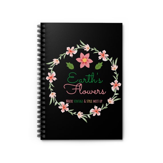 Earth's Flowers Signature Logo Spiral Notebook - Ruled Line