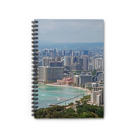 Waikiki Beach Hawaii Spiral Notebook - Ruled Line