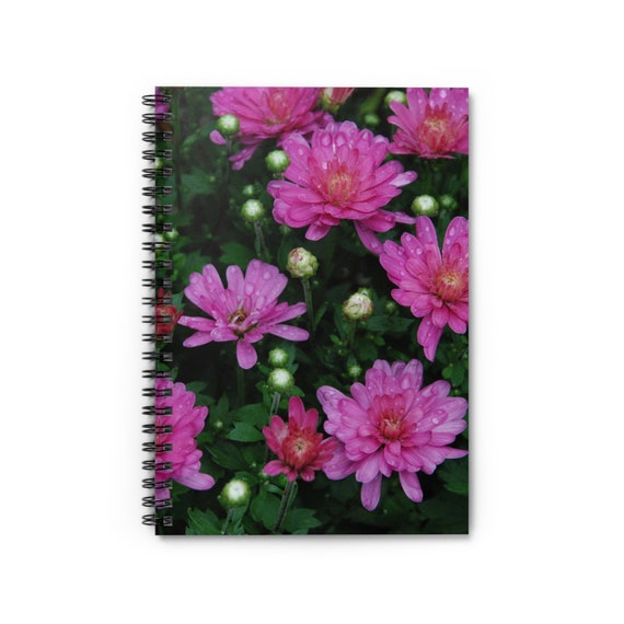 August Blooms Spiral Notebook - Ruled Line