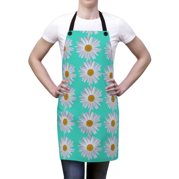 Daisy on Turquoise Apron