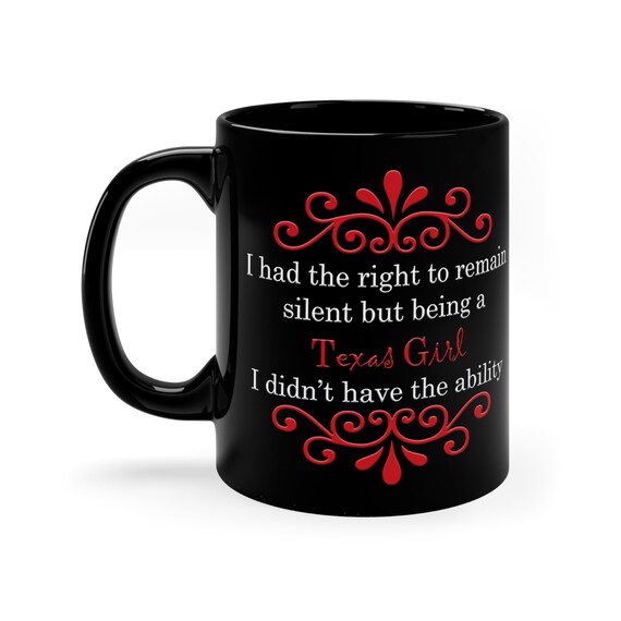 Texas Girl Black mug 11oz