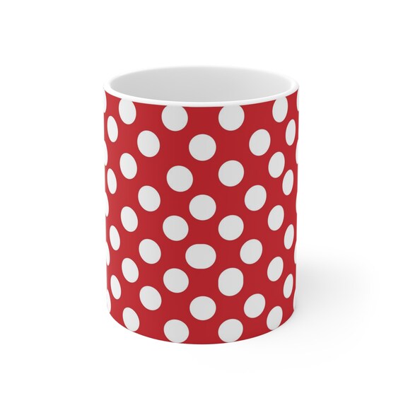 Red with White Polka Dots Mug 11oz