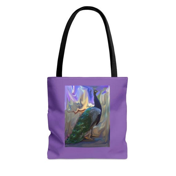 Lilac Peacock Tote Bag