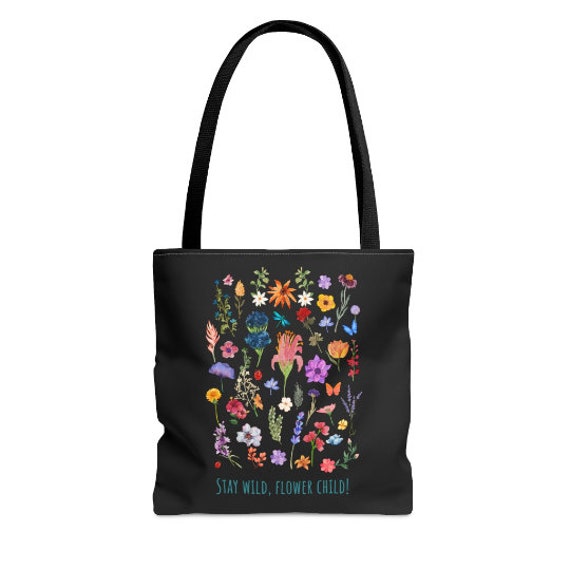 Stay Wild Flower Child Tote Bag