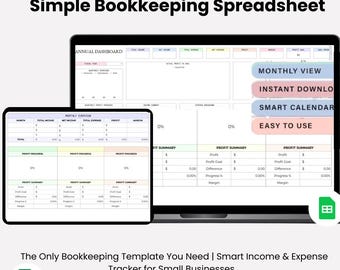 Bookkeeping Template for Small Businesses | The Only Income & Expense Tracker You’ll Ever Nee