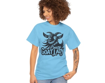 Funny Crazy Goat Lady T-Shirt – Farm Animal Graphic Tee