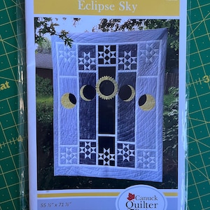 Eclipse Sky Quilt Pattern: Modern Design (55 1/2 X 71 1/2)