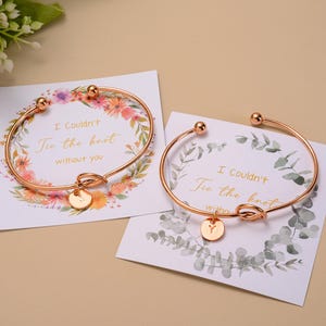 Ich könnte den Knoten nicht ohne dich binden, Binden Sie den Knot Armband, Brautpartygeschenk, Brautjungfer Vorschlag Box, Brautjungfer Schmuck, Hochzeitsgeschenke.