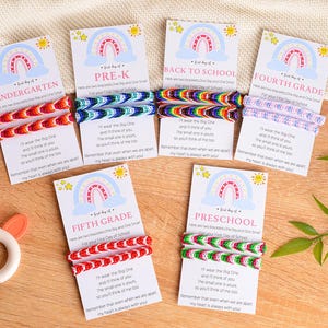 mommy and me Bracelet Set, First Day of Kindergarten, Back To School Bracelet Set, Braided Bracelet set, Family Bracelet