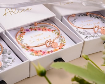 Knooparmband, ik kon niet knopen zonder jou, cadeau bruidsfeest, geschenkdoos bruidsmeisje, sieraden bruidsmeisje, huwelijkscadeaus.