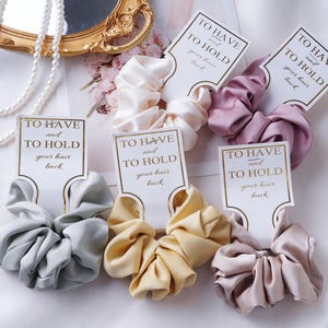 To Have and To Hold Scrunchie, Bridesmaid Proposal Gift, Bridesmaid Hair Ties, I Do Scrunchies, You Cant Tie The Knot Without You,BDDDDX001