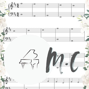 Canon in D Easy Piano| Solo Piano| PDF Instant Download