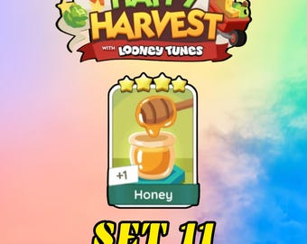 Honey - Set 11 - Monopoly Go 4 Star Sticker - Happy Harvest Album