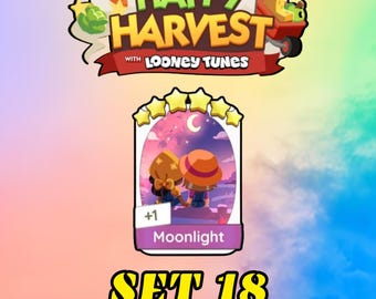 Moonlight - Set 18 - Monopoly Go 6 Star Sticker - Happy Harvest Album