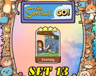 Stampy Set 13 - Monopoly Go Sticker 4 Stars - The Simpsons Album