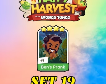 Ben's Prank - Set 19 - Monopoly Go 4 Star Sticker - Happy Harvest Album