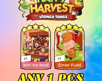 Monopoly Go 5 Star Sticker - With the Band / Elmer Fudd - 1 Sticker per Order - Golden Blitz