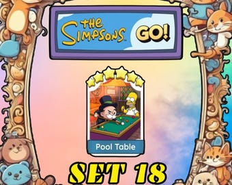 Set da biliardo 18 - Adesivo Monopoly 6 stelle - Album I Simpson