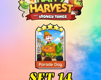 Parade Day - Set 14 - Monopoly Go 5 Star Sticker - Happy Harvest Album