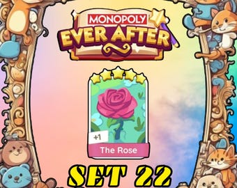 The Rose Set 22 - Monopoly Go Sticker 5 Stars - EVER AFTER Album