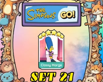 Set di adesivi Classy Marge 21 - Monopoly 6 stelle - Album dei Simpson