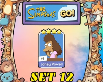 Janey Powell Set 12 - Adesivi Monopoly Go 4 stelle - Album I Simpson