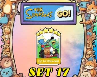 Vai a Set Ferroviario 17 - Adesivo Monopoly 6 Stelle - Album I Simpson