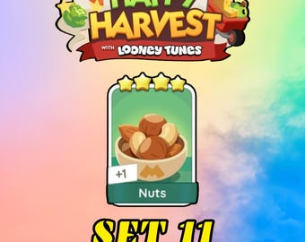 Nuts - Set 11 - Monopoly Go 4 Star Sticker - Happy Harvest Album