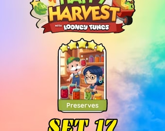 Preserves - Set 17 - Monopoly Go 5 Star Sticker - Happy Harvest Album