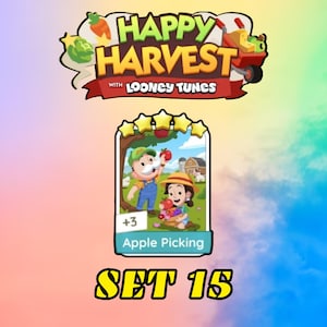 Apple Picking - Set 15 - Monopoly Go 5 Star Sticker - Happy Harvest Album