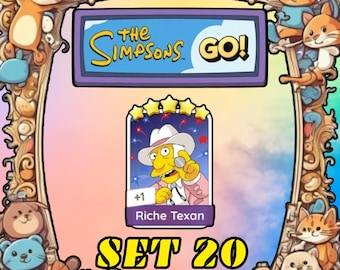 Riche Texan Set 20 - Monopoly Go Sticker 5 Sterne - Die Simpsons