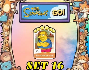 Set di 16 adesivi peggiori di sempre - Adesivi Monopoly 6 stelle - Album dei Simpson