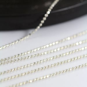Kugelkette Diamantschliff für Dauerschmuck 925 Sterling Silber, Halskette Kette 1 mm , 10, 30, 50 oder 100 Fuß - Wholesale 35% Off