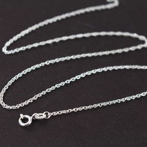 Sterling Silver Necklace , 5 Finished Necklaces Rope Chain 925 Sterling Silver 16 18 20 22 24 inches at 60% Off Retail , Wholesale Chains image 1