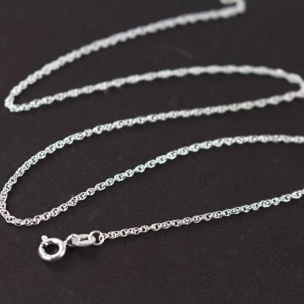Sterling Silver Necklace , 5 Finished Necklaces Rope Chain 925 Sterling Silver 16 18 20 22 24 inches  at 60% Off Retail , Wholesale Chains