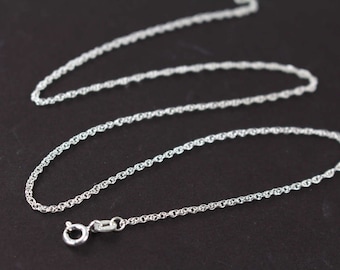 Sterling Silver Necklace , 5 Finished Necklaces Rope Chain 925 Sterling Silver 16 18 20 22 24 inches  at 60% Off Retail , Wholesale Chains