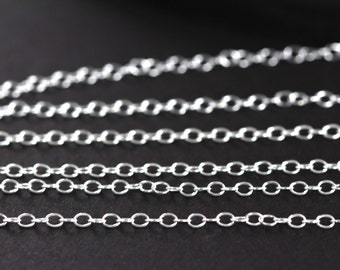 Destash kettingketting, permanente sieraden, sterling zilveren ovale kabelketting bulk 10, 30, 50 of 100 voet - groothandel