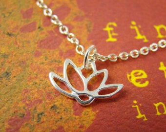 Lotus Charm Sterling Silver 10x15mm Wholesale Charms with Jump Ring