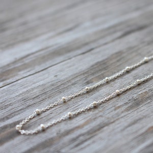 Sterling Silver Satellite Chain - Silver Necklace - Sterling Silver Necklace -  14 16 18 20 22 24 inches - Gift for Mom Or Girlfriend Dainty
